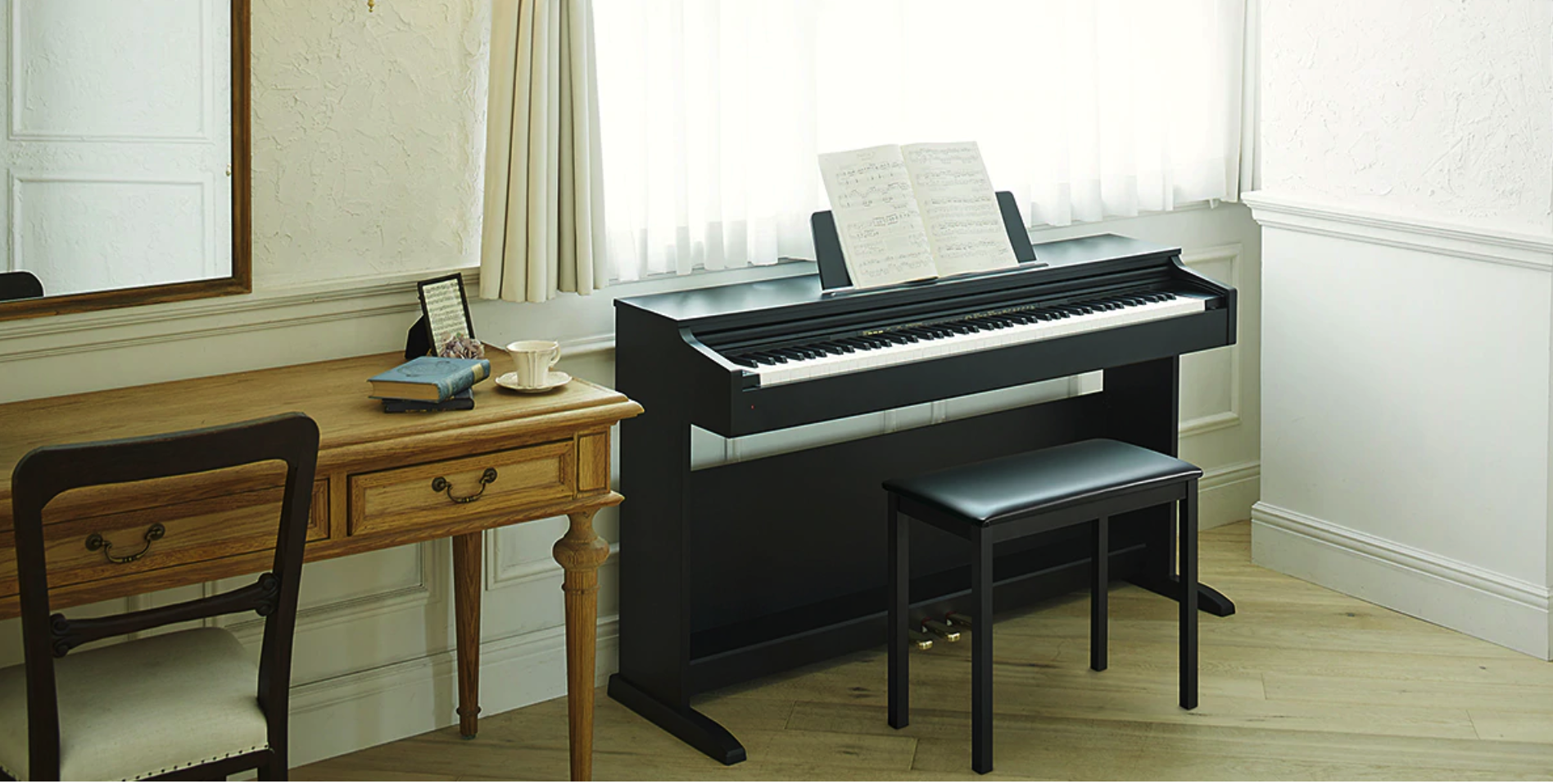 Casio AP-270 Celviano Digital Upright Piano with Bench - Black