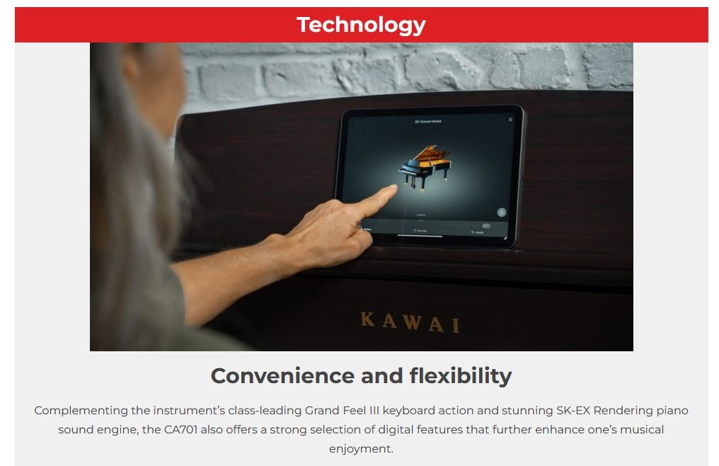 Kawai CA701 Technology 