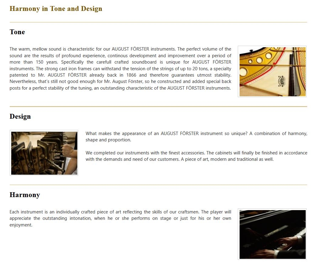 Harmony in Tone and Design